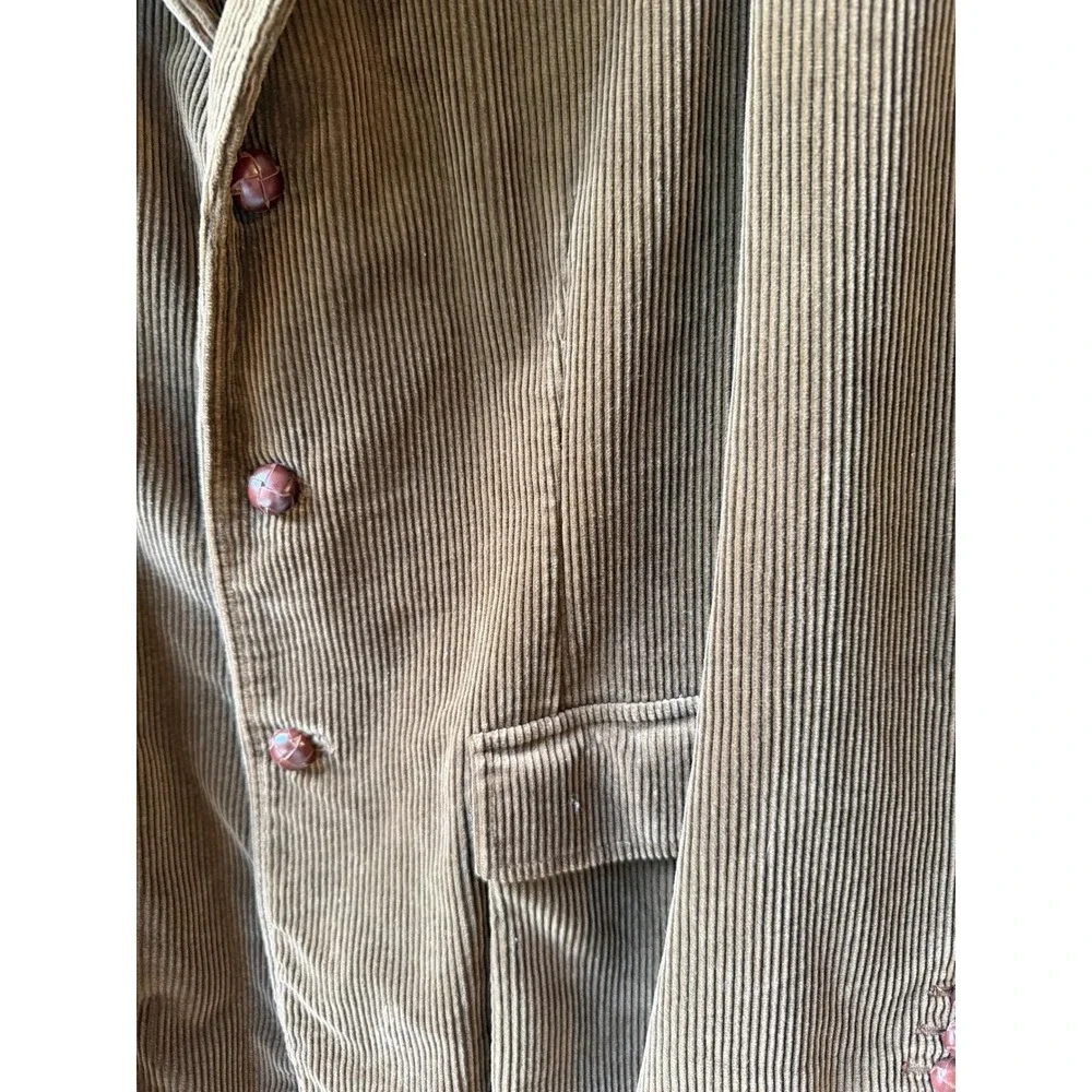 Polo Ralph Lauren Brown Corduroy Blazer XL Leather Buttons Sport Coat Jacket
